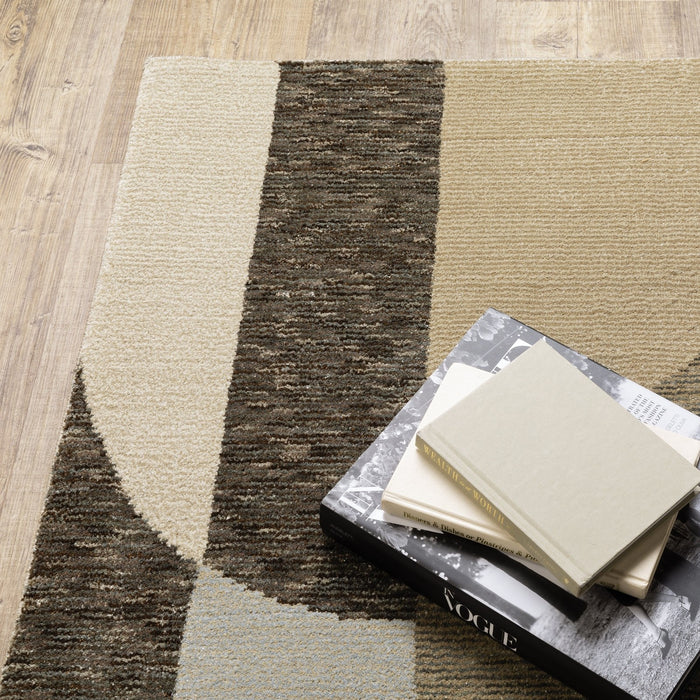 Oriental Weavers Strada STR02 Brown/ Beige 6'7"" x 9'6"" Indoor Area Rug SSTR02200300ST
