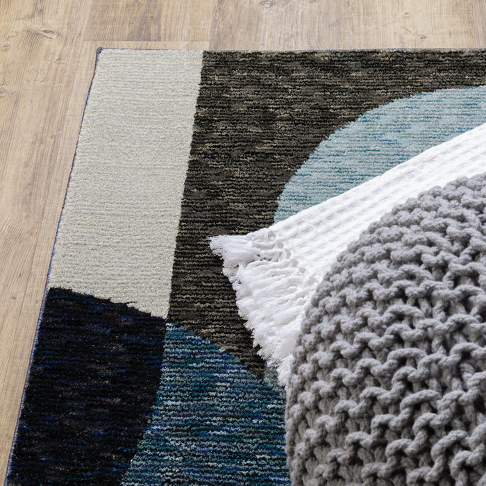 Oriental Weavers Strada STR03 Blue/ Grey 8'6"" x 11'7"" Indoor Area Rug SSTR03260370ST