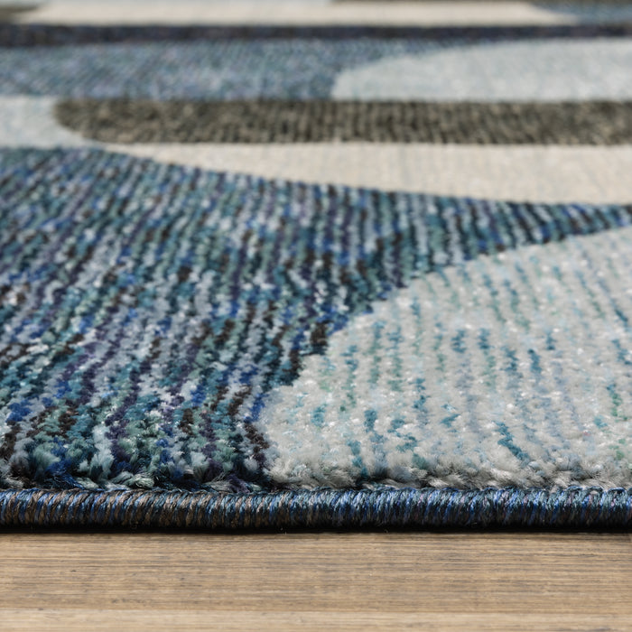 Oriental Weavers Strada STR03 Blue/ Grey 8'6"" x 11'7"" Indoor Area Rug SSTR03260370ST