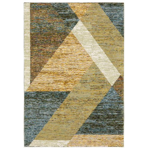 Oriental Weavers Strada STR09 Gold/ Blue 6'7"" x 9'6"" Indoor Area Rug SSTR09200300ST