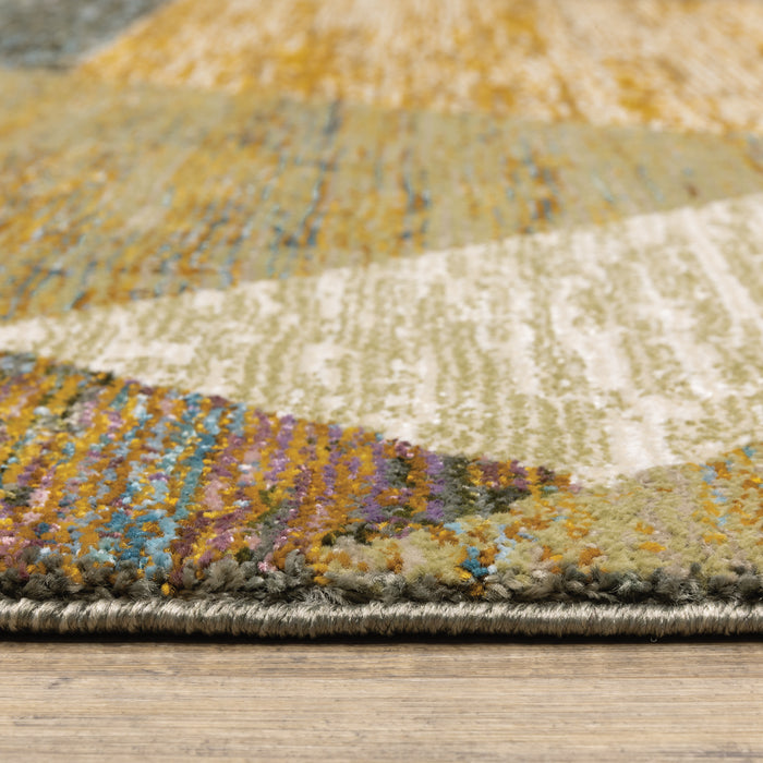 Oriental Weavers Strada STR09 Gold/ Blue 7'10"" x 10'10"" Indoor Area Rug SSTR09240343ST