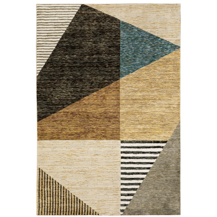 Oriental Weavers Strada STR10 Gold/ Multi 5'3"" x 7'3"" Indoor Area Rug SSTR10160230ST
