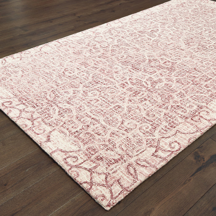 Oriental Weavers Tallavera 55601 Pink/ Ivory 10' x 13' Indoor Area Rug T55601305396ST