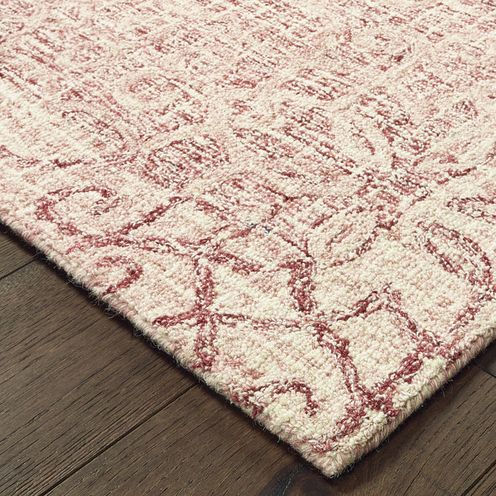 Oriental Weavers Tallavera 55601 Pink/ Ivory 10' x 13' Indoor Area Rug T55601305396ST