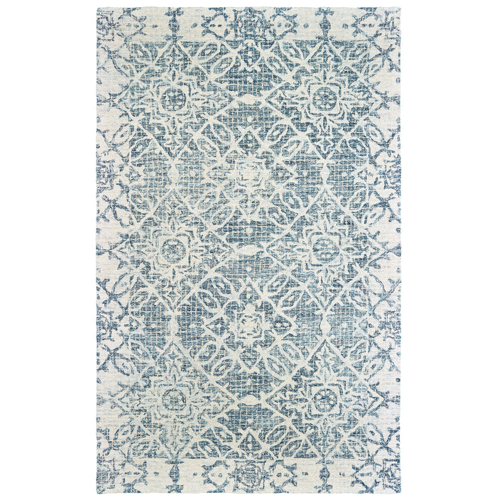 Oriental Weavers Tallavera 55603 Blue/ Ivory 8' x 10' Indoor Area Rug T55603244305ST