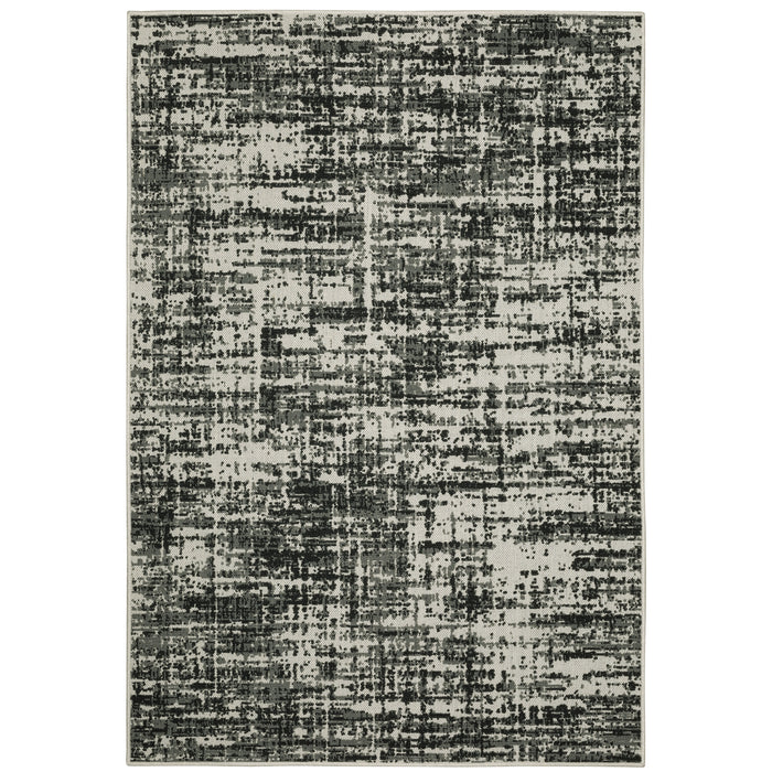Oriental Weavers Torrey 531W1 Black/ Light Grey 9'10"" x 12'10"" Indoor/Outdoor Area Rug T531W1300390ST