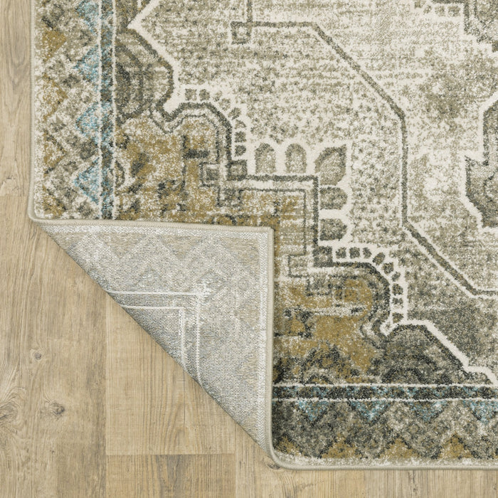 Oriental Weavers Venice 1104W Grey/ Blue 9'10"" x 12'10"" Indoor Area Rug V1104W300390ST