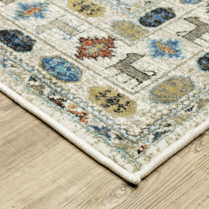 Oriental Weavers Venice 248W8 Ivory/ Multi 7'10"" x 10' Indoor Area Rug V248W8240305ST