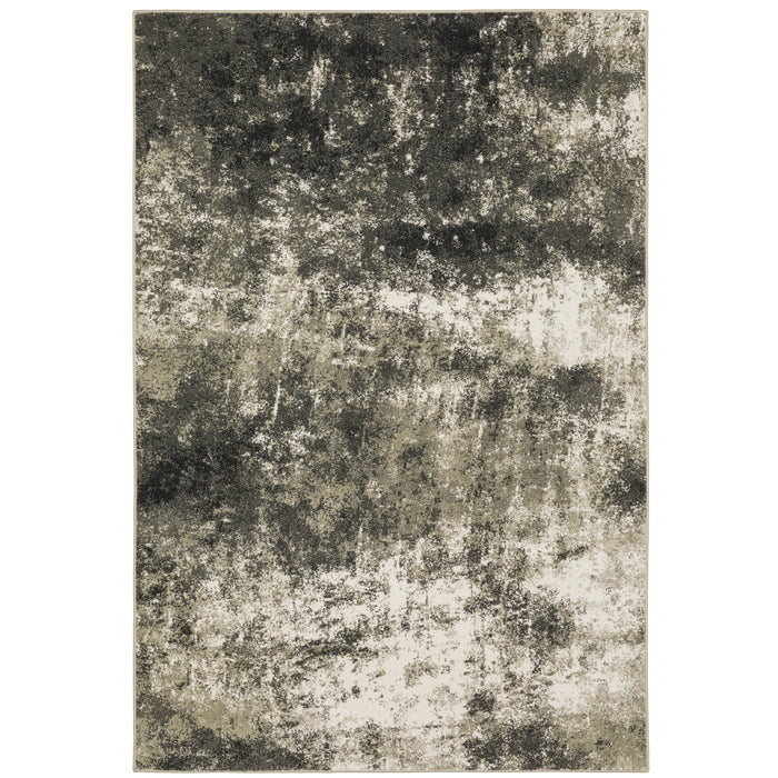 Oriental Weavers Venice 4332Y Charcoal/ Beige 9'10"" x 12'10"" Indoor Area Rug V4332Y300390ST