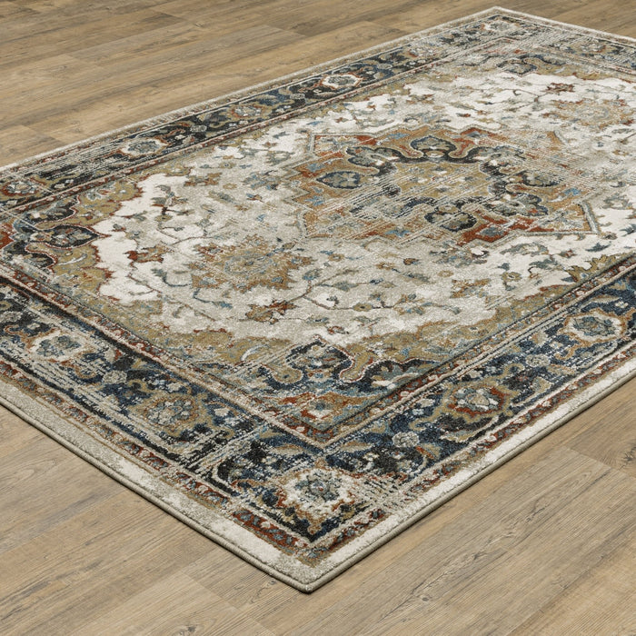 Oriental Weavers Venice 054X8 Beige/ Blue 7'10"" x 10' Indoor Area Rug V054X8240305ST