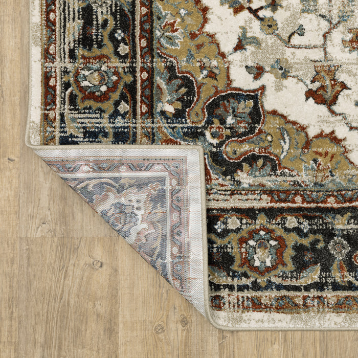 Oriental Weavers Venice 054X8 Beige/ Blue 9'10"" x 12'10"" Indoor Area Rug V054X8300390ST