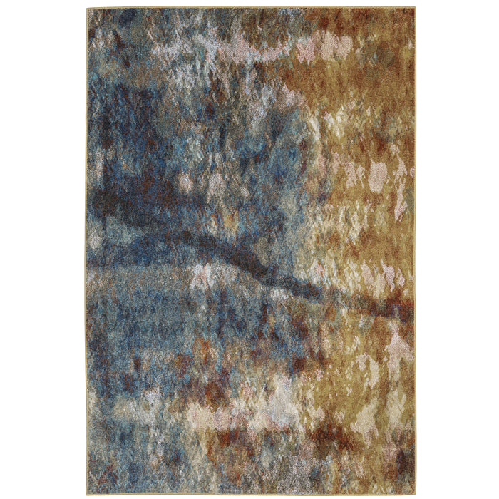 Oriental Weavers Venice 8123X Blue/ Gold 7'10"" x 10' Indoor Area Rug V8123X240305ST