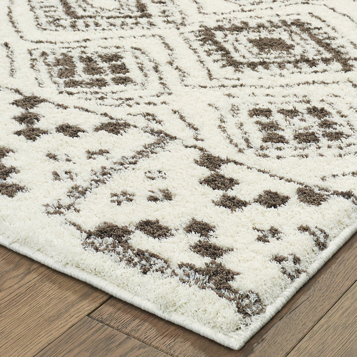 Oriental Weavers Verona 1330W Ivory/ Brown 9'10"" x 12'10"" Indoor Area Rug V1330W300390ST