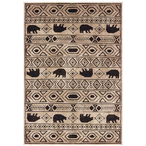 Oriental Weavers Woodlands 9651A Ivory/ Black 9'10"" x 12'10"" Indoor Area Rug W9651A300390ST