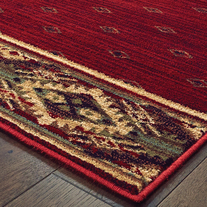 Oriental Weavers Woodlands 9652C Red/ Gold 9'10"" x 12'10"" Indoor Area Rug W9652C300390ST