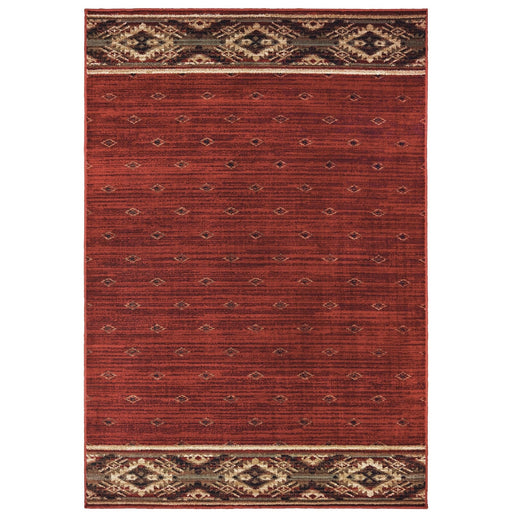 Oriental Weavers Woodlands 9652C Red/ Gold 9'10"" x 12'10"" Indoor Area Rug W9652C300390ST