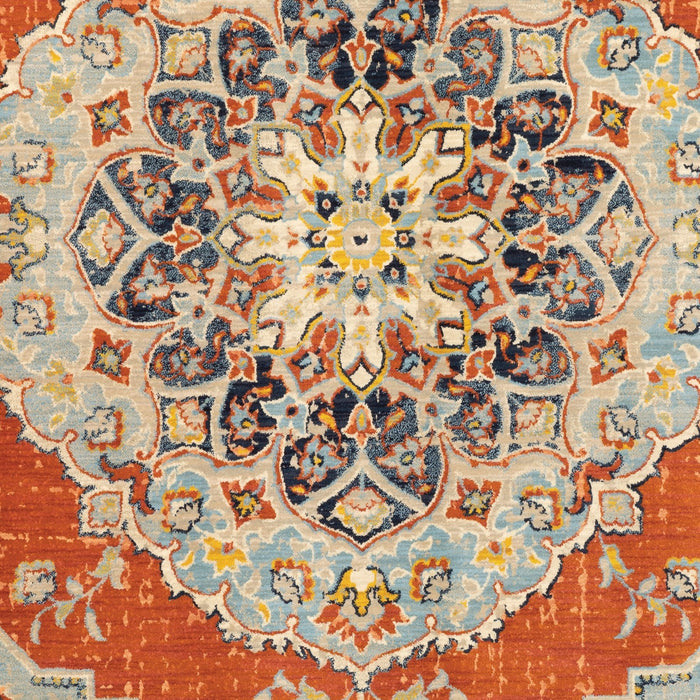 Oriental Weavers Xanadu 1332Q Orange/ Blue 7'10"" x 10'10"" Indoor Area Rug X1332Q240330ST