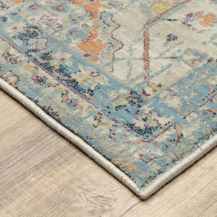 Oriental Weavers Xanadu 047H6 Beige/ Blue 6'7"" x 9'6"" Indoor Area Rug X047H6200290ST