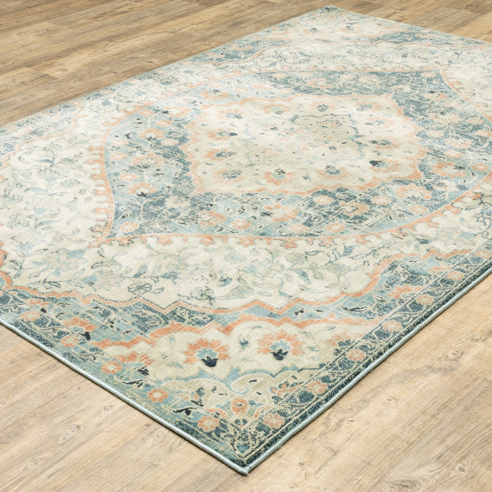 Oriental Weavers Xanadu 532L6 Blue/ Orange 7'10"" x 10'10"" Indoor Area Rug X532L6240330ST