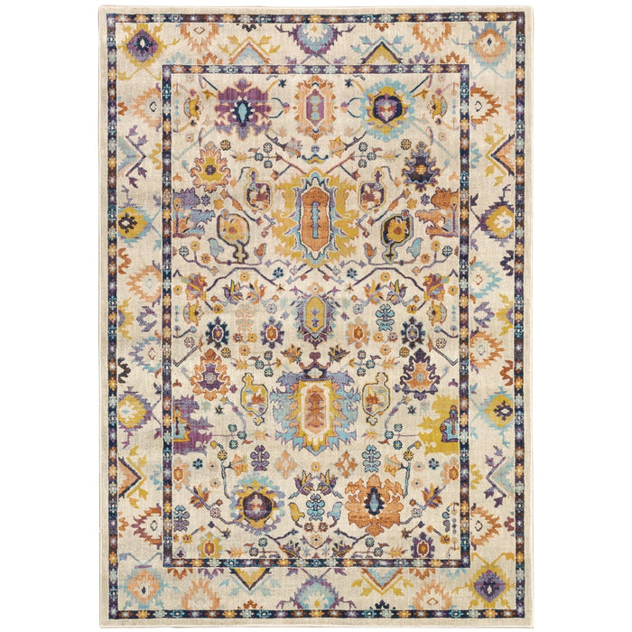 Oriental Weavers Xanadu 5502U Beige/ Multi 6'7"" x 9'6"" Indoor Area Rug X5502U200290ST