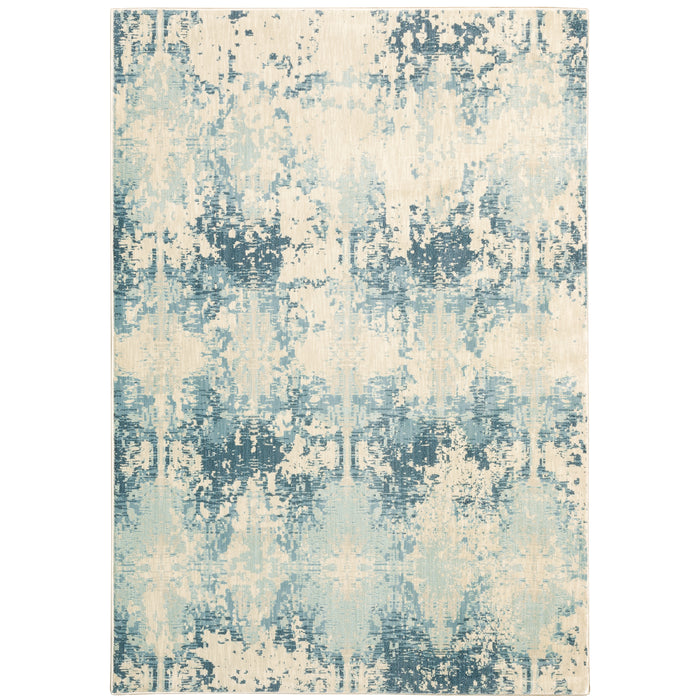 Oriental Weavers Xanadu 8020H Ivory/ Blue 6'7"" x 9'6"" Indoor Area Rug X8020H200290ST