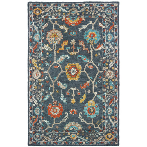 Oriental Weavers Zahra 75501 Blue/ Gold 10' x 13' Indoor Area Rug Z75501305396ST