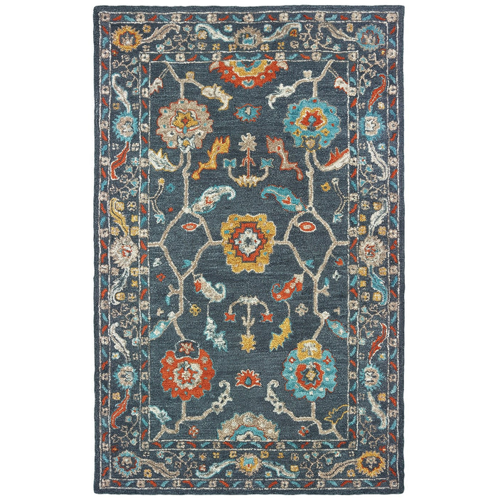 Oriental Weavers Zahra 75501 Blue/ Gold 8' x 10' Indoor Area Rug Z75501244305ST