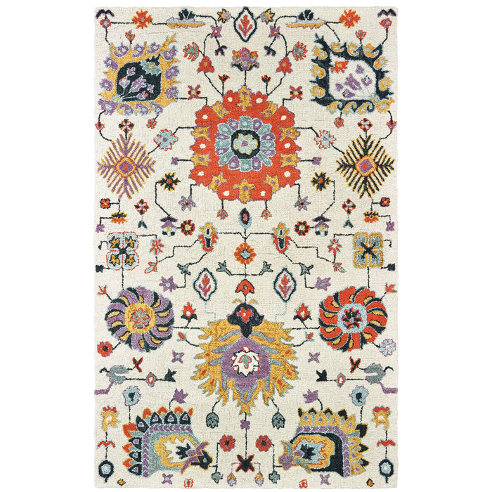 Oriental Weavers Zahra 75502 Ivory/ Orange 8' x 10' Indoor Area Rug Z75502244305ST