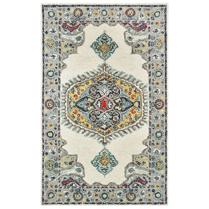 Oriental Weavers Zahra 75505 Ivory/ Grey 10' x 13' Indoor Area Rug Z75505305396ST