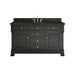 Brookfield 60" Single Vanity, Black Onyx, w/ 3 CM Phantome Eclos Top