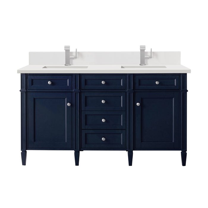 Brittany 60" Double Vanity, Urban Gray, w/ 3 CM Phantome Eclos Top