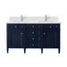 Brittany 60" Double Vanity, Urban Gray, w/ 3 CM Phantome Eclos Top