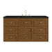 Laurent 48" Single Vanity, Light Natural Oak w/ 3 CM Victorian Silver Top w/FreePower Wireless Charger
