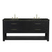Lucian 72" Double Vanity, Carbon Oak, w/ 3 CM Phantome Eclos Widespread Top