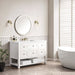 Breckenridge 48" Single Vanity, Whitewashed Oak w/ 3 CM Victorian Silver Silestone Top