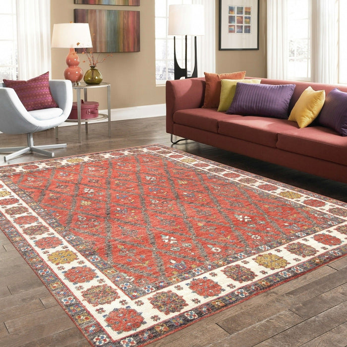 Pasargad Home Nomad Collection Hand-Knotted Wool Area Rug- 7' 9" X 9' 10" P-76 8x10