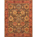 Pasargad Home Azerbaijan Collection Hand-Knotted Wool Area Rug-10' 0" X 13'10", Navy P-LAVAR 10X14