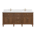 Lorelai 72" Double Vanity, Light Natural Oak w/ 3 CM Lime Delight Silestone Top