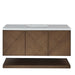 Marcello 48" Single Vanity, Chestnut w/ 3 CM White Zeus Silestone Top