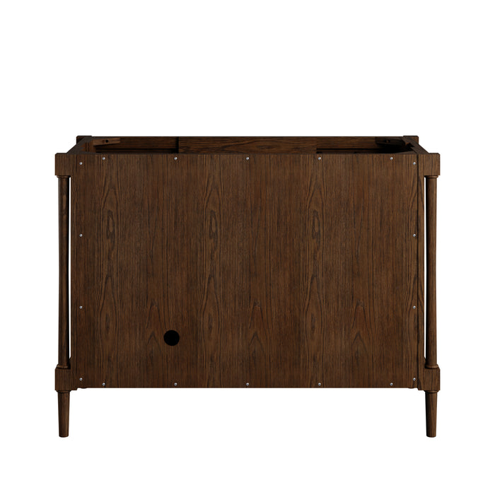 Kinnsden 48" Single Vanity, Weathered Oak w/ 3 CM Siberian Silestone Top