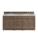 Bristol 72" Double Vanity, Saddle Brown, w/ 3 CM Siberian Silestone Top w/FreePower Wireless Charger