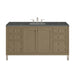 Chicago 60" Single Vanity, Smokey Celadon, w/ 3 CM Ethereal Noctis Silestone Top w/ FreePower Wireless Charger