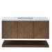Marcello 48" Single Vanity, Chestnut w/ 3 CM Carrara White Marble Top