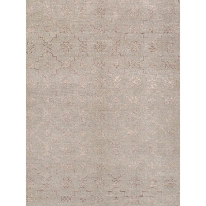 Pasargad Home Azerbaijan Collection Hand-Knotted Silk & Wool Area Rug-10' 2" X 14' 2", L. Gray PARP-34 10X14