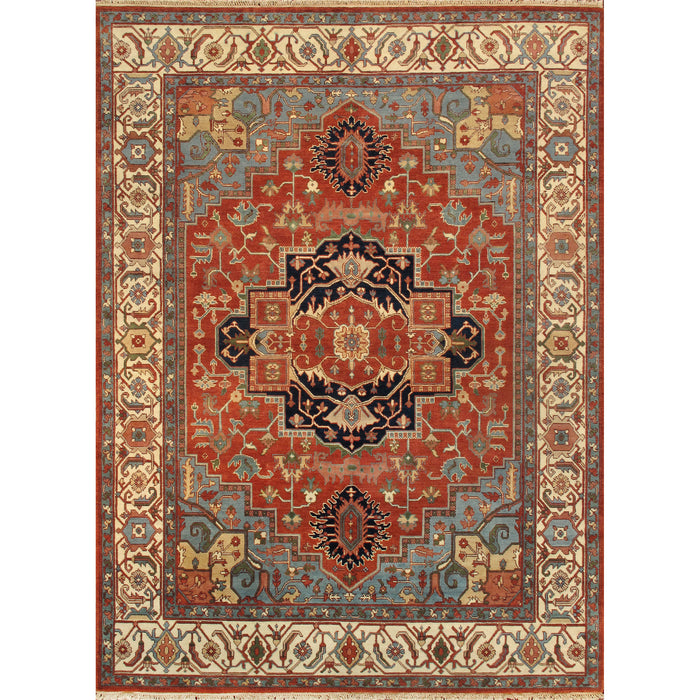 Pasargad Home Serapi Collection Hand-Knotted Wool Rust Area Rug-13' 8" X 13'11" PB-5B 14X14