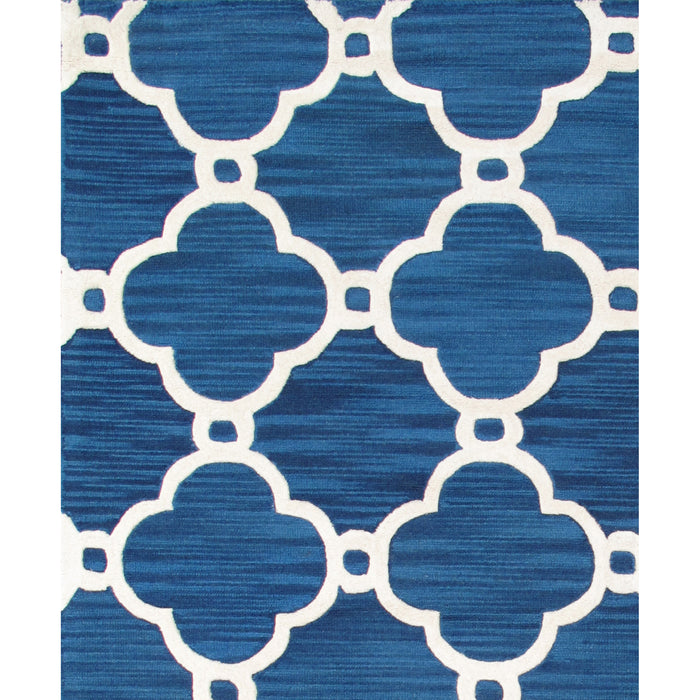 Pasargad Home Transitiona Collection Hand-Tufted Lamb's Wool Area Rug- 4' 0" X 6' 0" PBW-820 4X6