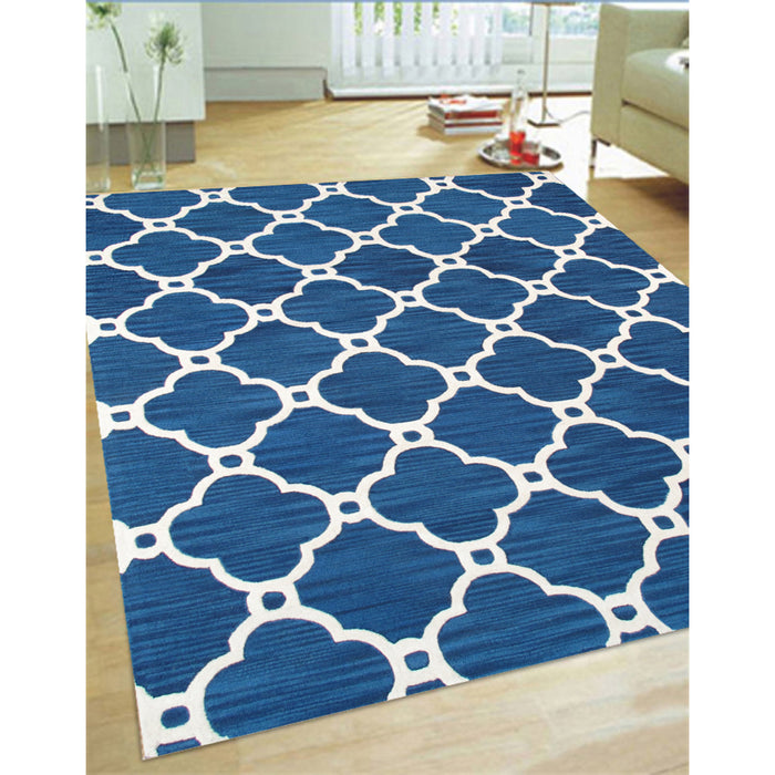 Pasargad Home Transitiona Collection Hand-Tufted Lamb's Wool Area Rug- 5' 0" X 8' 0" PBW-820 5X8