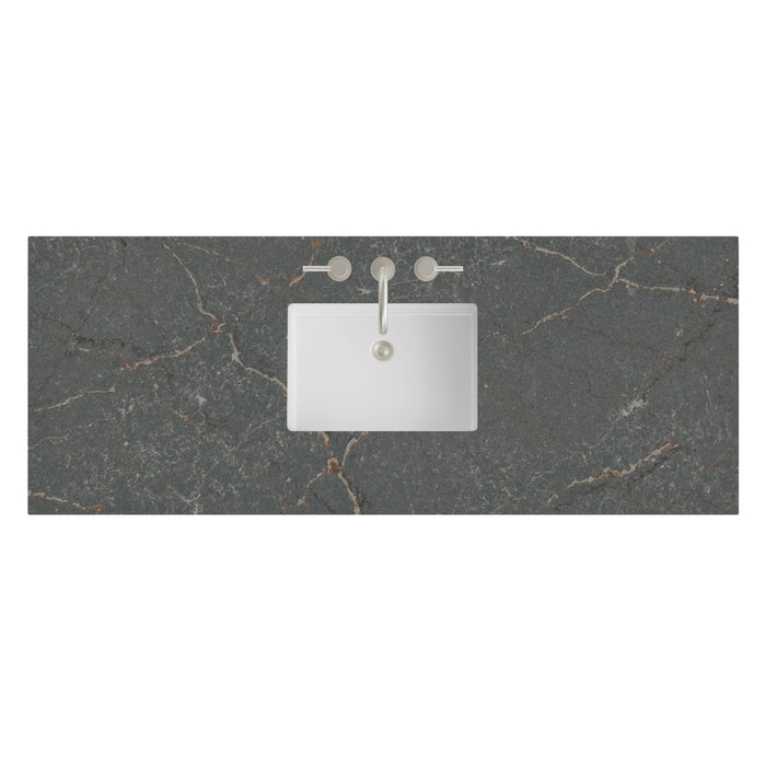 60" Single Top, 3 CM Parisien Bleu Silestone w/ Sink