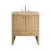 Hudson 30" Single Vanity, Light Natural Oak w/ 3 CM Tajnar Eclos Top
