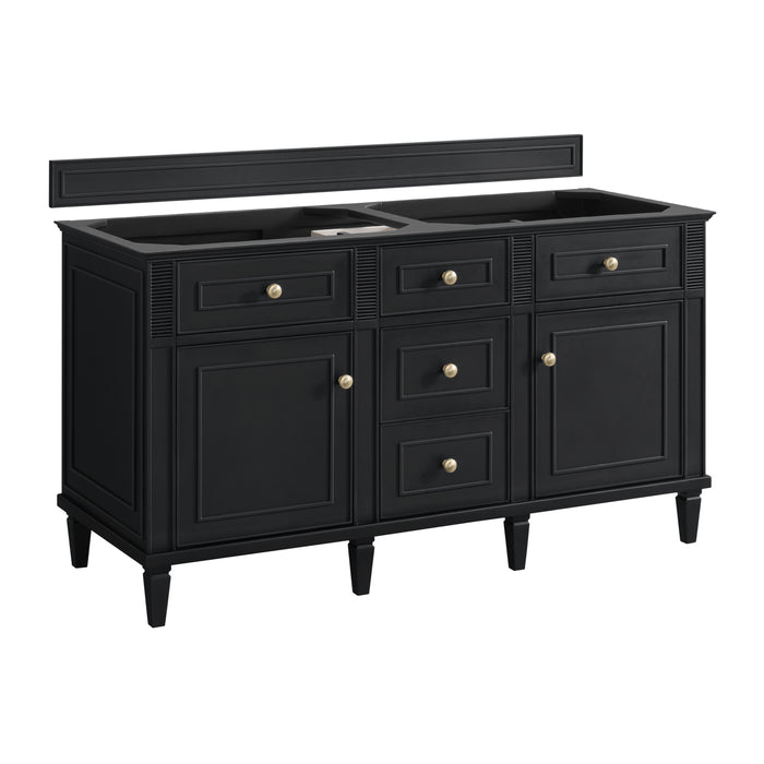 Lorelai 60" Double Vanity, Light Natural Oak w/ Single Hole 3 CM White Zeus Silestone Top & Backsplash